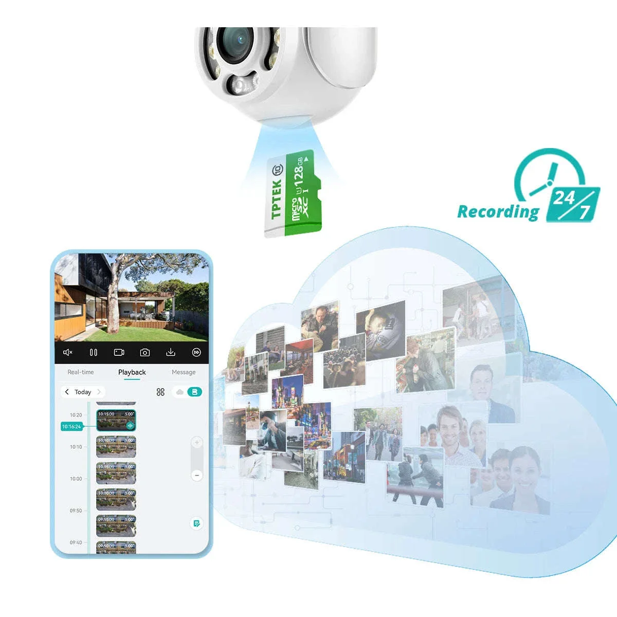 5MP WiFi PTZ Security Camera with AI Detection & Color Night Vision - Image 4