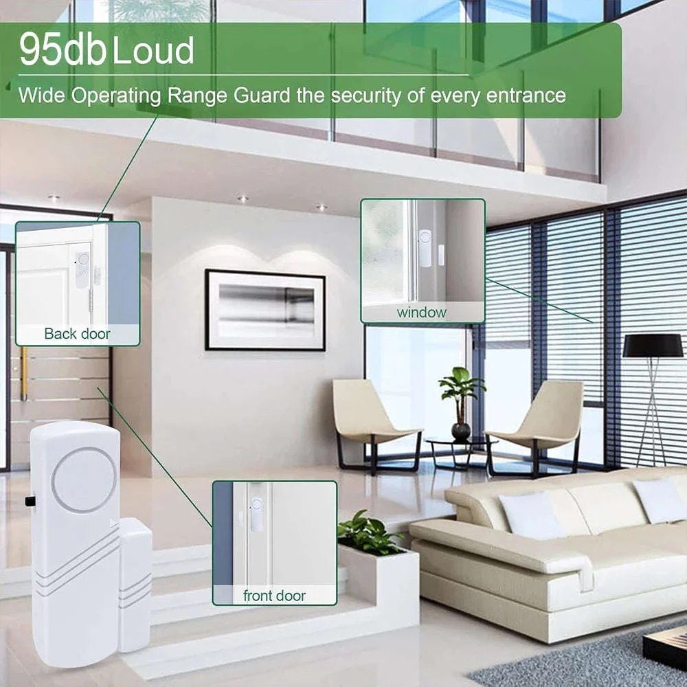 Wireless Door Window Sensor Alarm 95dB Anti-Theft Contact - Image 13