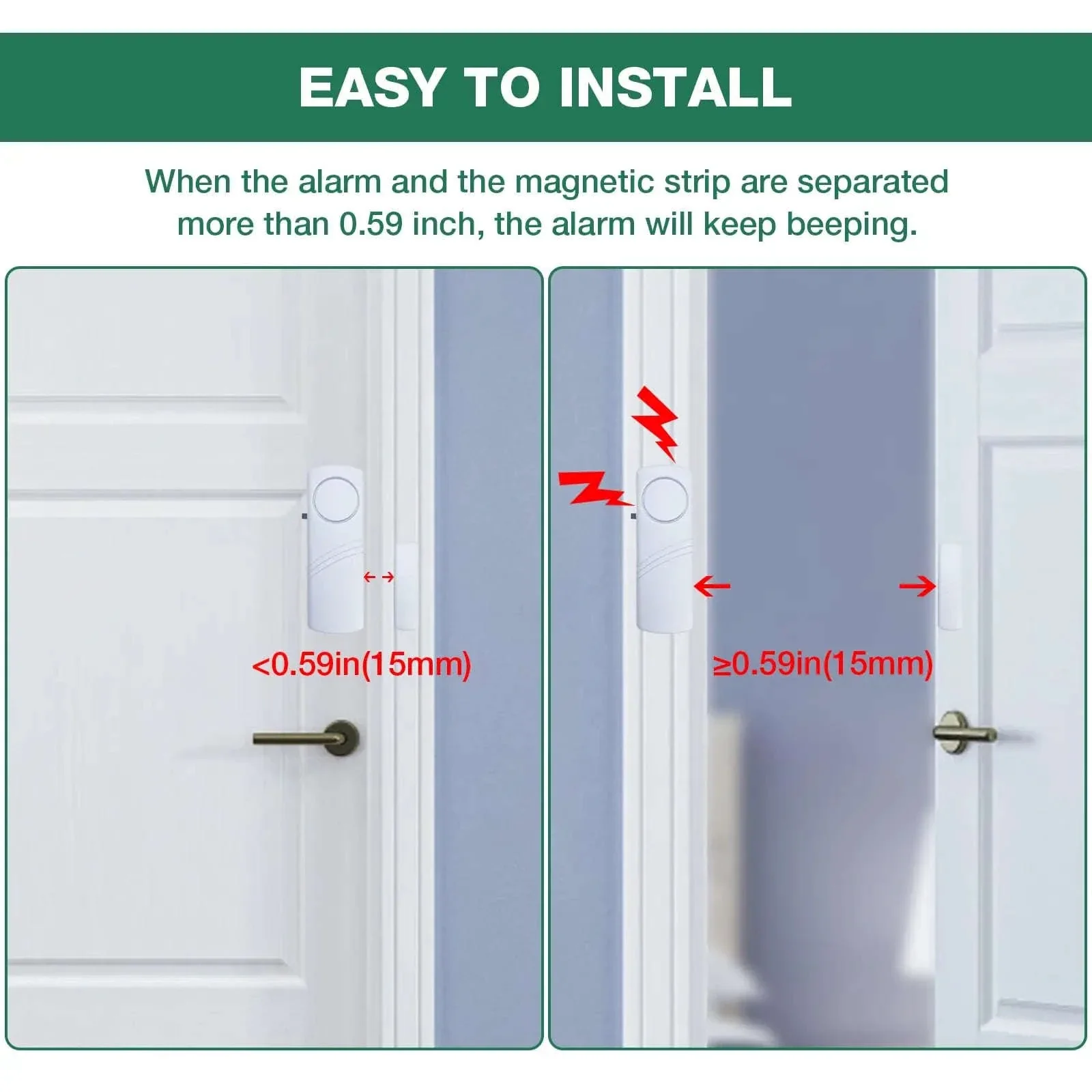 Wireless Door Window Sensor Alarm 95dB Anti-Theft Contact - Image 20