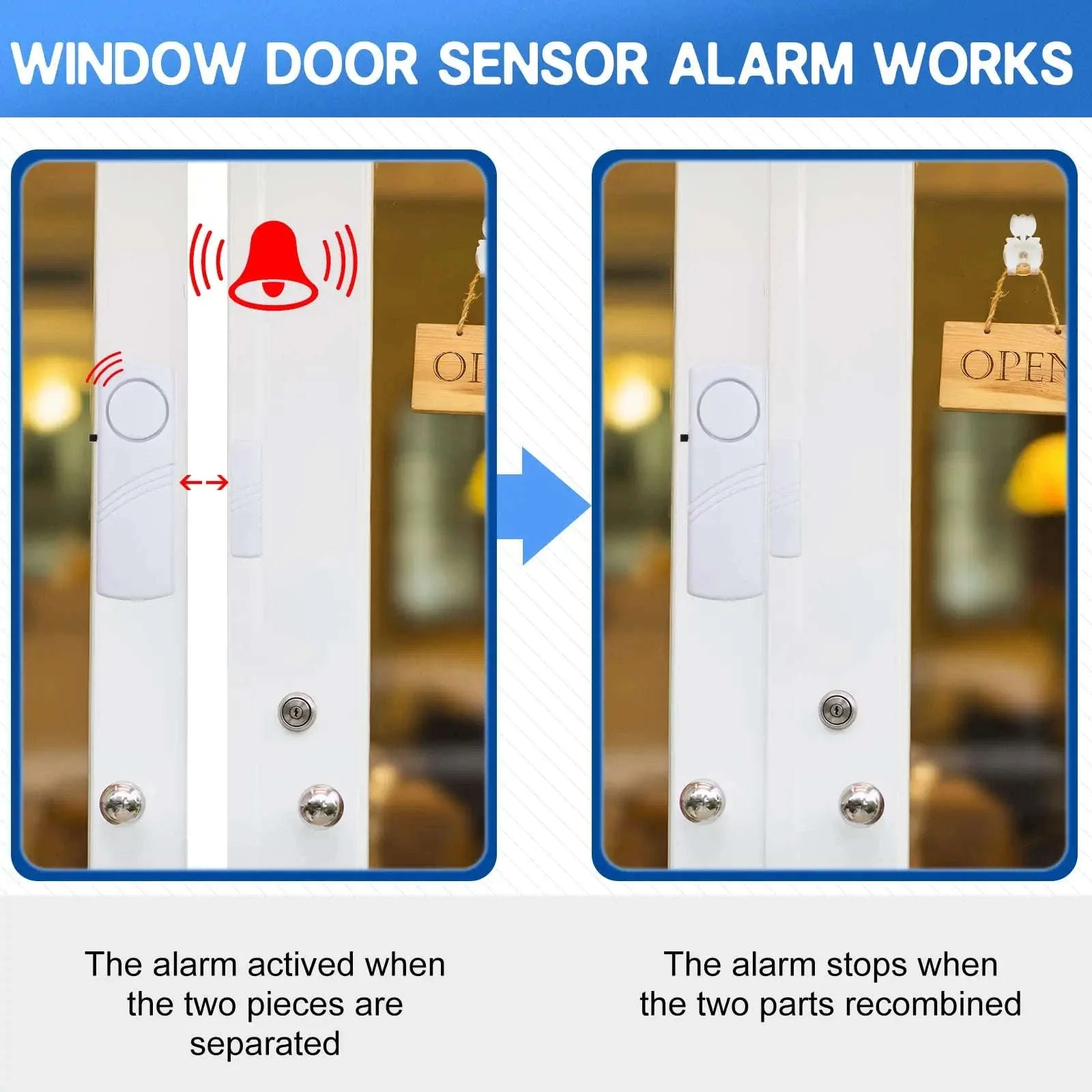 Wireless Door Window Sensor Alarm 95dB Anti-Theft Contact - Image 5
