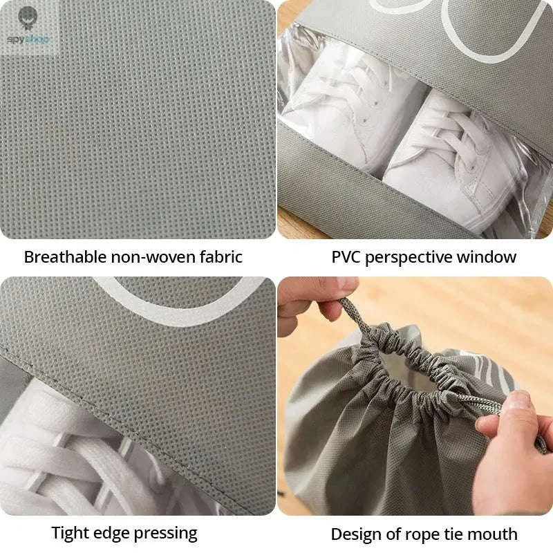 Travel Shoe Storage Bag Set 5-Pack Waterproof Organizers - Image 5