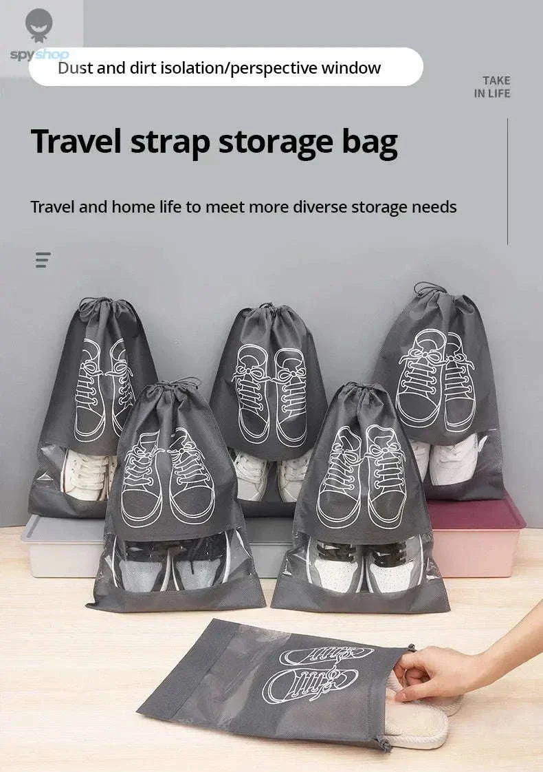 Travel Shoe Storage Bag Set 5-Pack Waterproof Organizers - Image 7