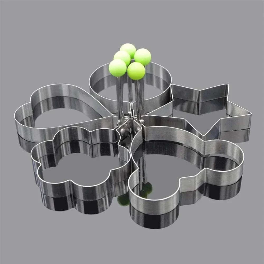 5-Piece Stainless Steel Egg Mold Ring Set for Fun Breakfasts - Image 13