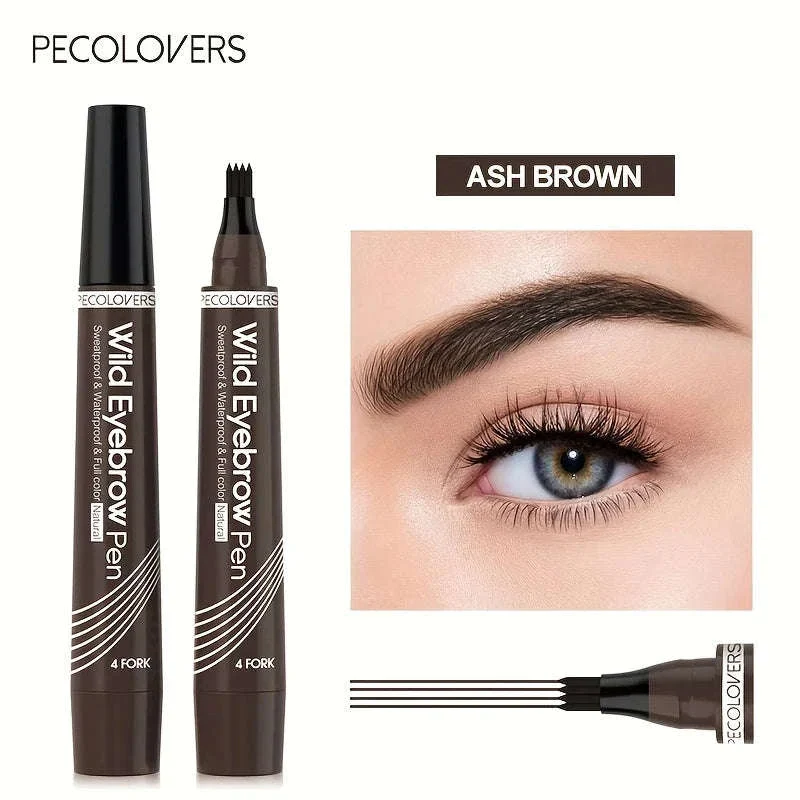 Waterproof Eyebrow Pen, 4-Split Tip Tattoo Pencil - Image 12