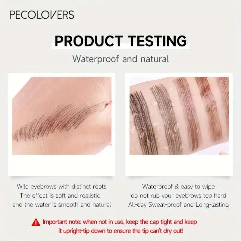Waterproof Eyebrow Pen, 4-Split Tip Tattoo Pencil - Image 2