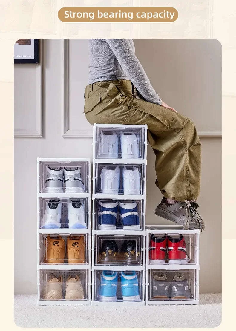 6-Layer Foldable Shoe Organizer Box for Tidy, Easy Access - Image 11