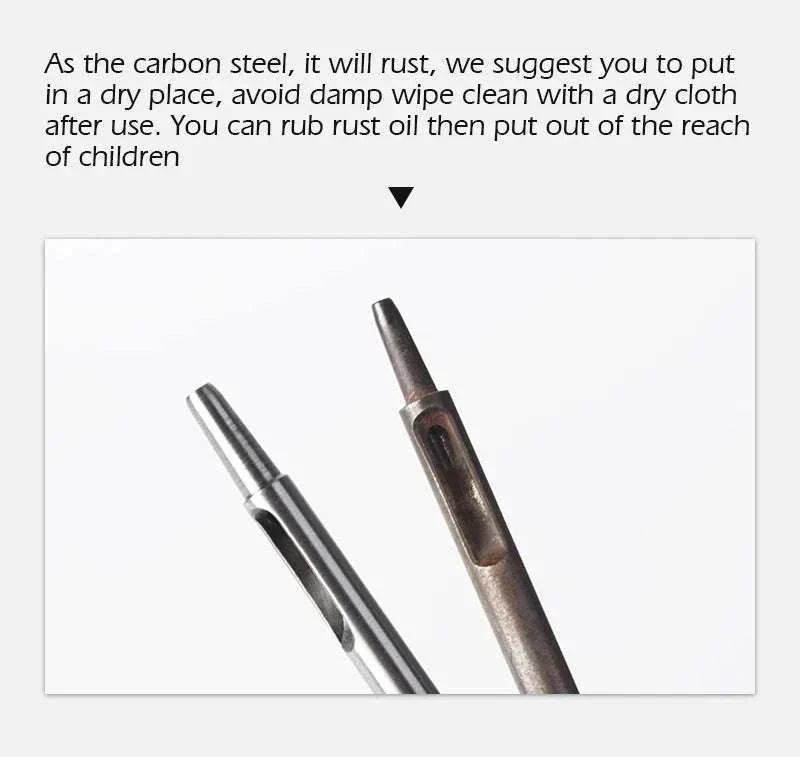 6-Piece Steel Hole Punch Set for Leather, Belts, Paper & Crafts - Image 10