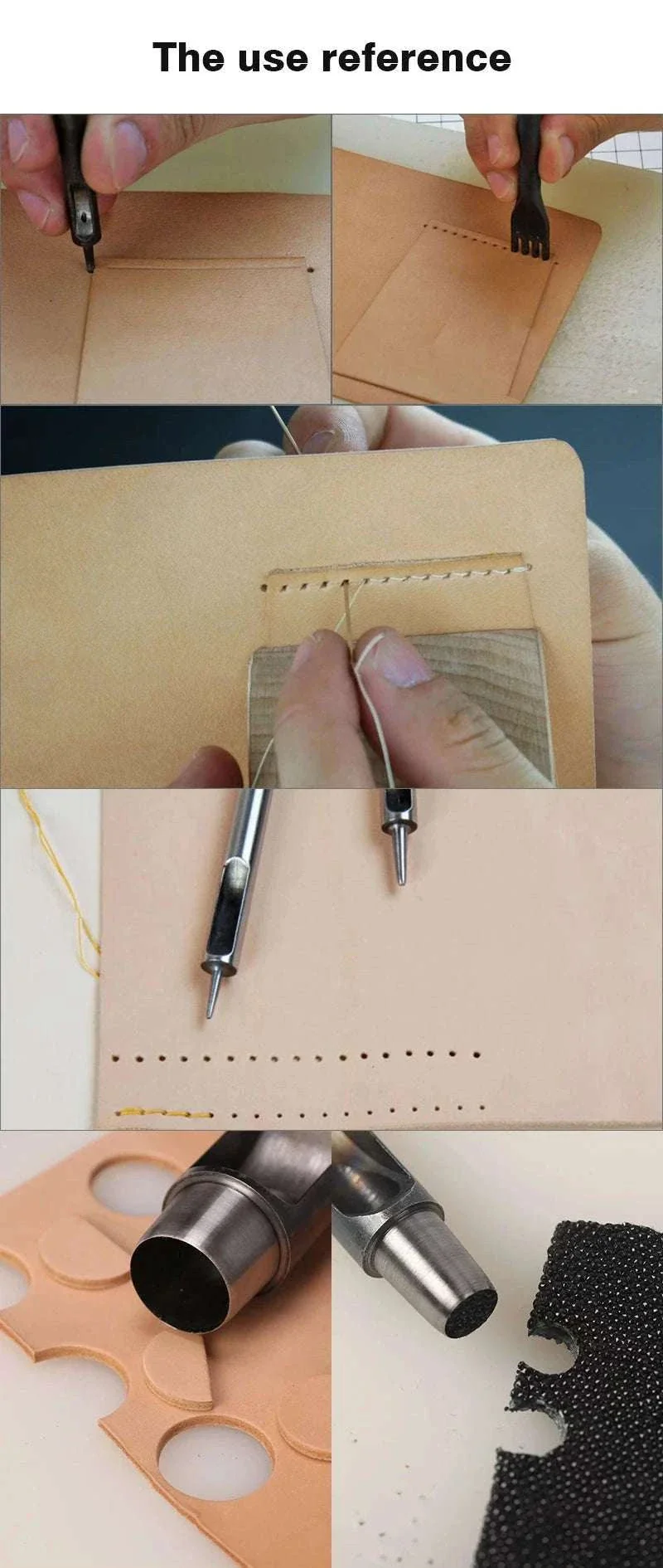 6-Piece Steel Hole Punch Set for Leather, Belts, Paper & Crafts - Image 11