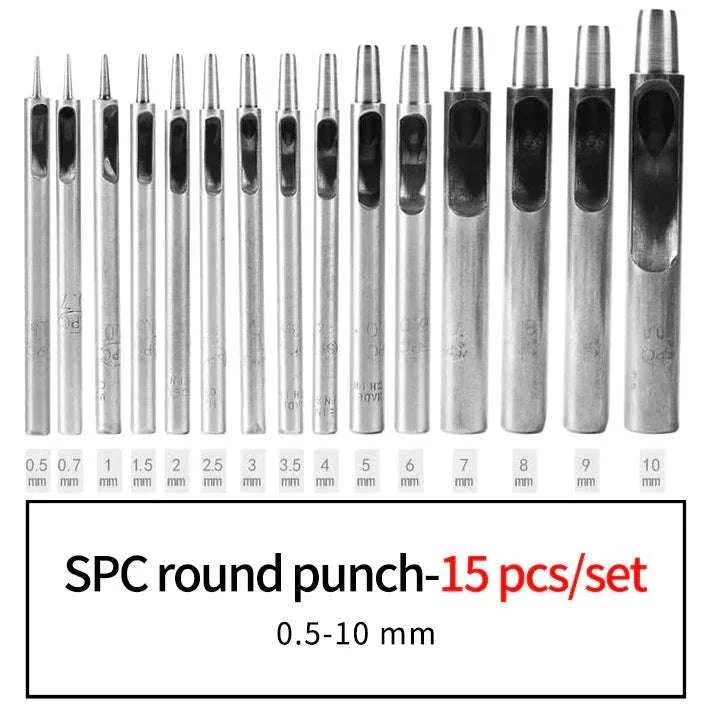 6-Piece Steel Hole Punch Set for Leather, Belts, Paper & Crafts - Image 13