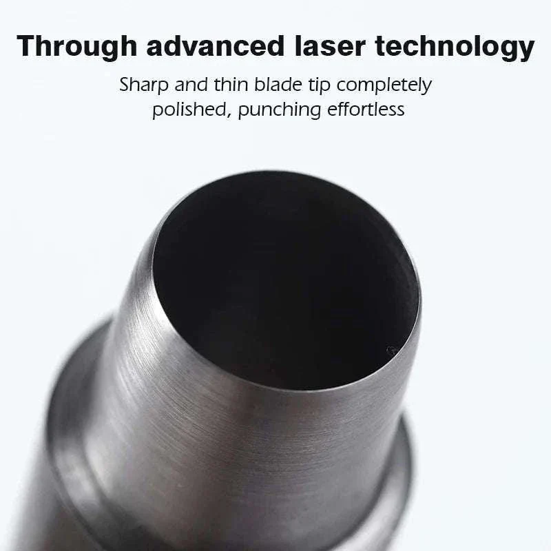 6-Piece Steel Hole Punch Set for Leather, Belts, Paper & Crafts - Image 3