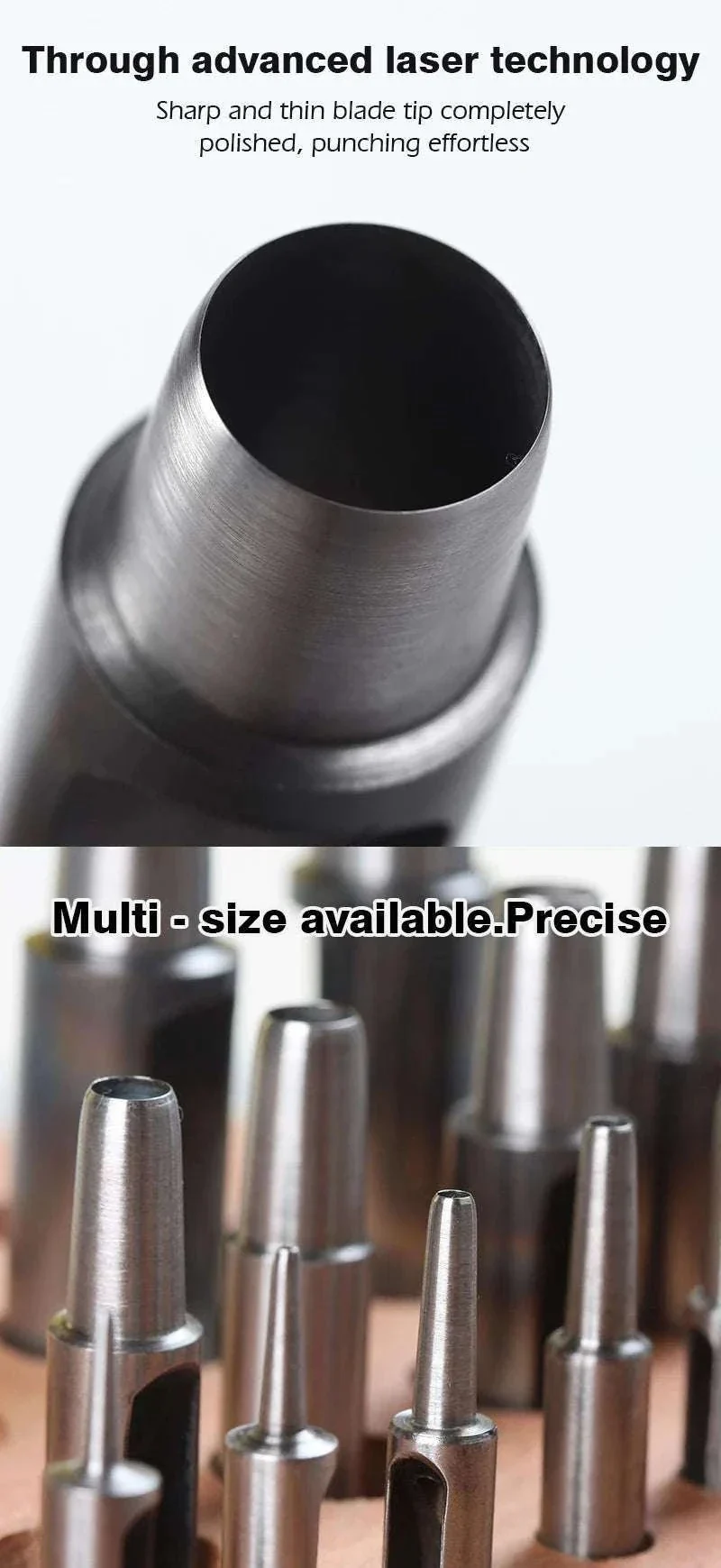 6-Piece Steel Hole Punch Set for Leather, Belts, Paper & Crafts - Image 8