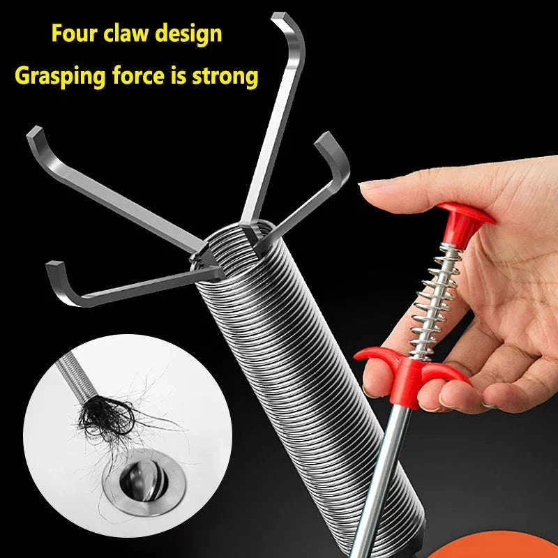 60cm Spring Pipe Dredging Tool for Clogs and Small Item Retrieval