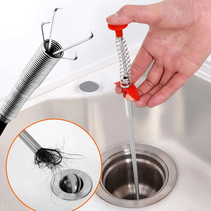 60cm Spring Pipe Dredging Tool for Clogs and Small Item Retrieval - Image 2