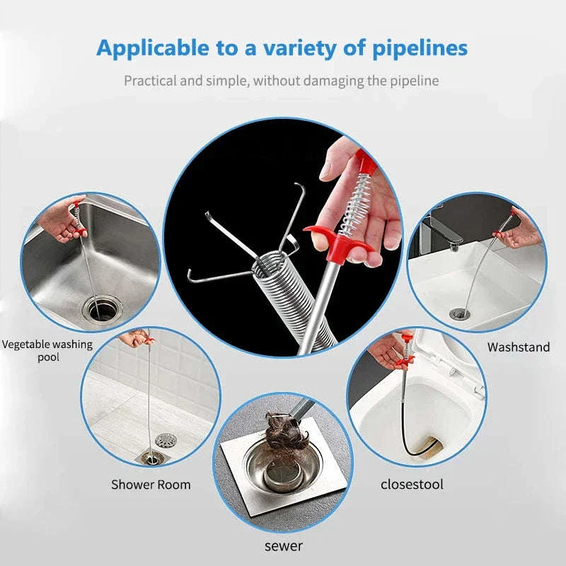 60cm Spring Pipe Dredging Tool for Clogs and Small Item Retrieval - Image 6