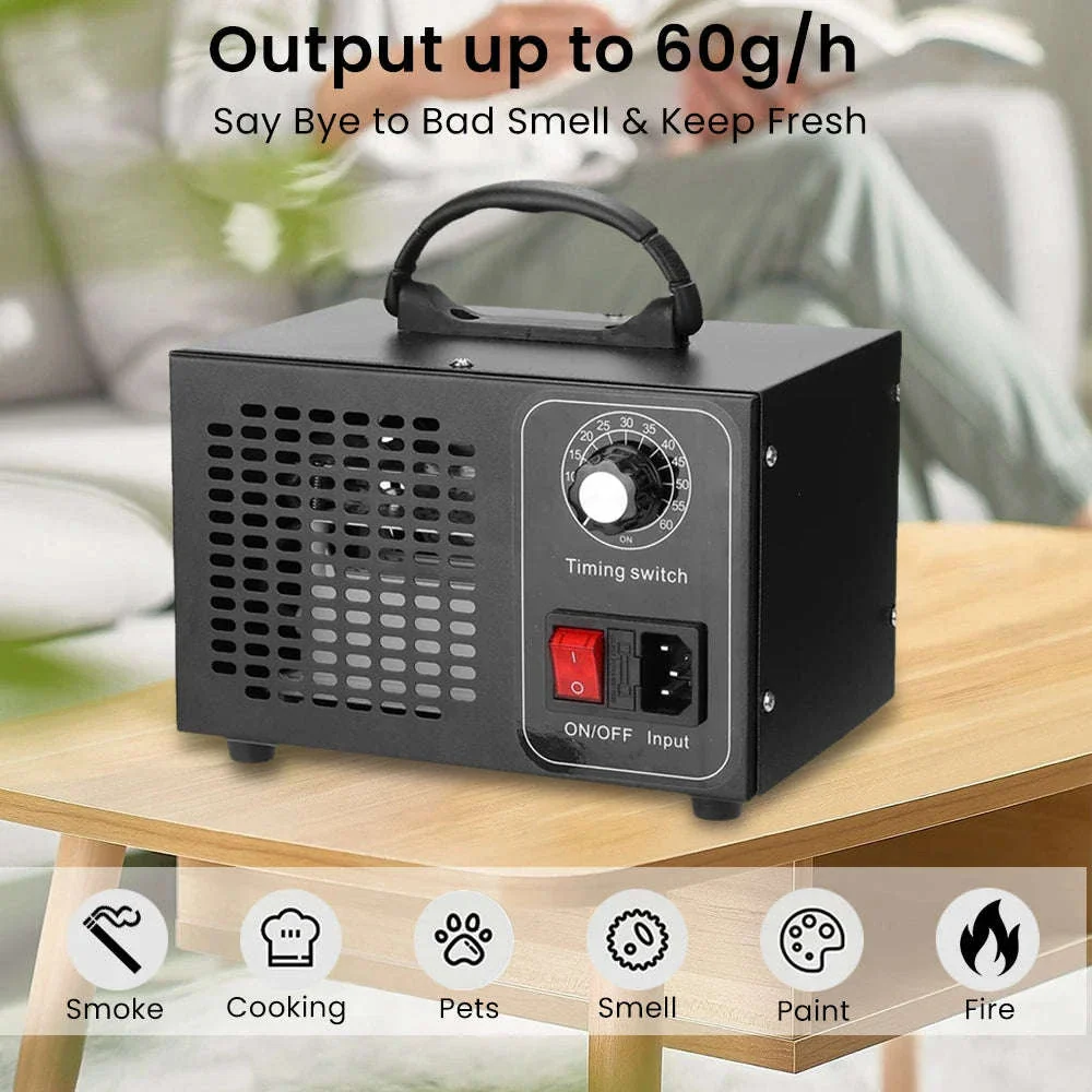 60g/h Ozone Generator Air Purifier for Home, Car & Office - Image 2
