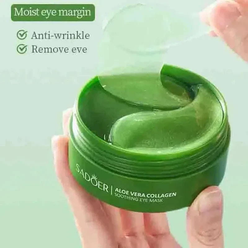 Aloe Vera Collagen Eye Masks, 60 Single-Use Hydrating Patches - Image 3