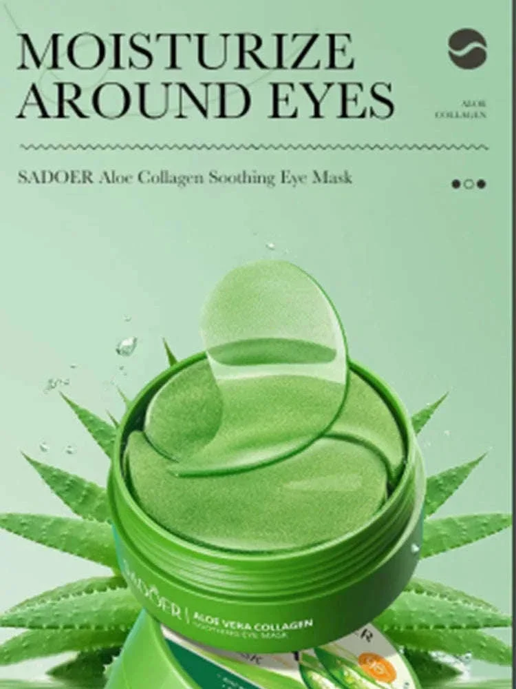 Aloe Vera Collagen Eye Masks, 60 Single-Use Hydrating Patches - Image 5