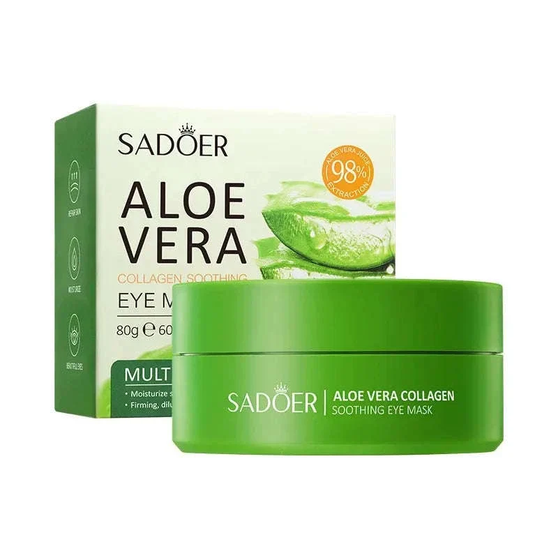 Aloe Vera Collagen Eye Masks, 60 Single-Use Hydrating Patches - Image 6