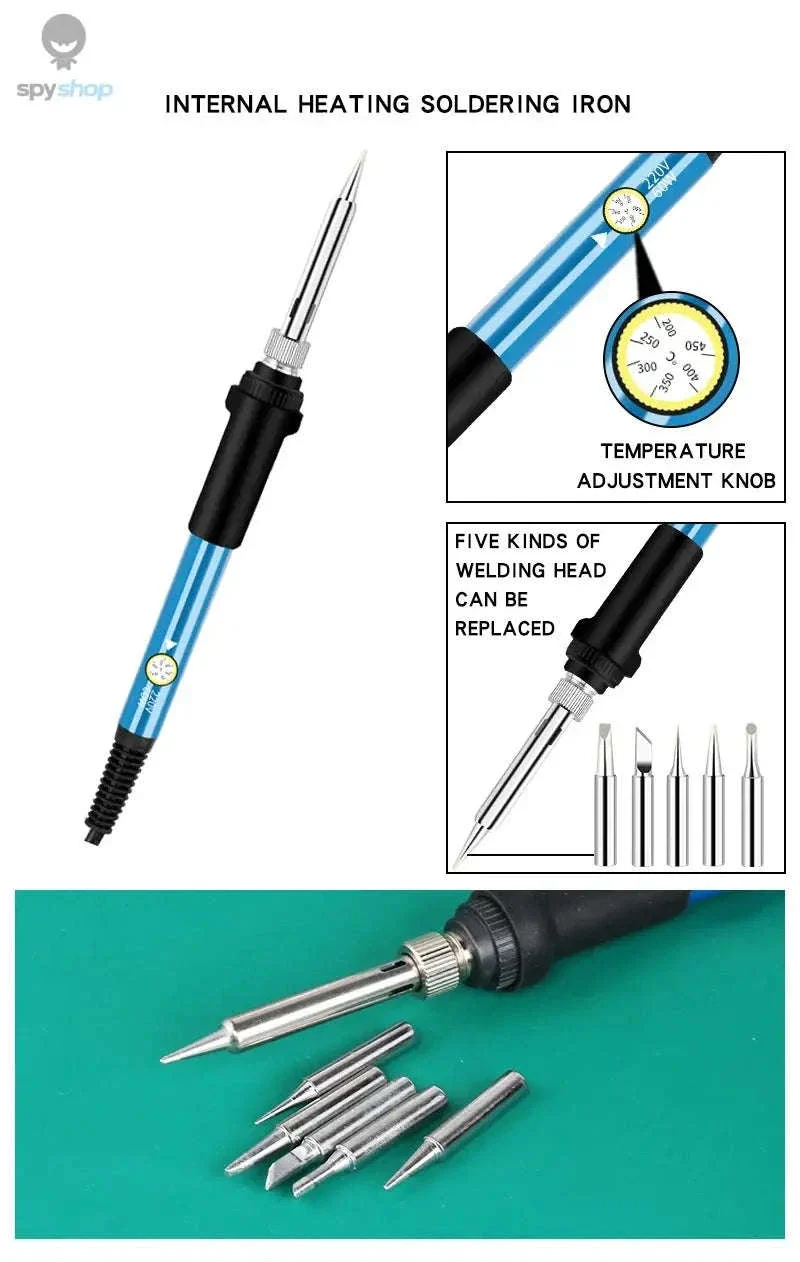 Adjustable Temperature Soldering Iron 60W for DIY Electronics - Image 11