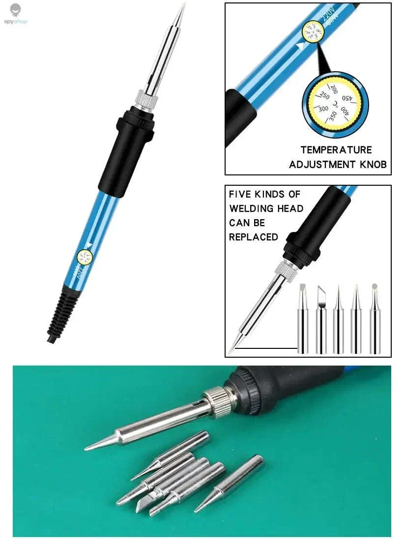 Adjustable Temperature Soldering Iron 60W for DIY Electronics - Image 12