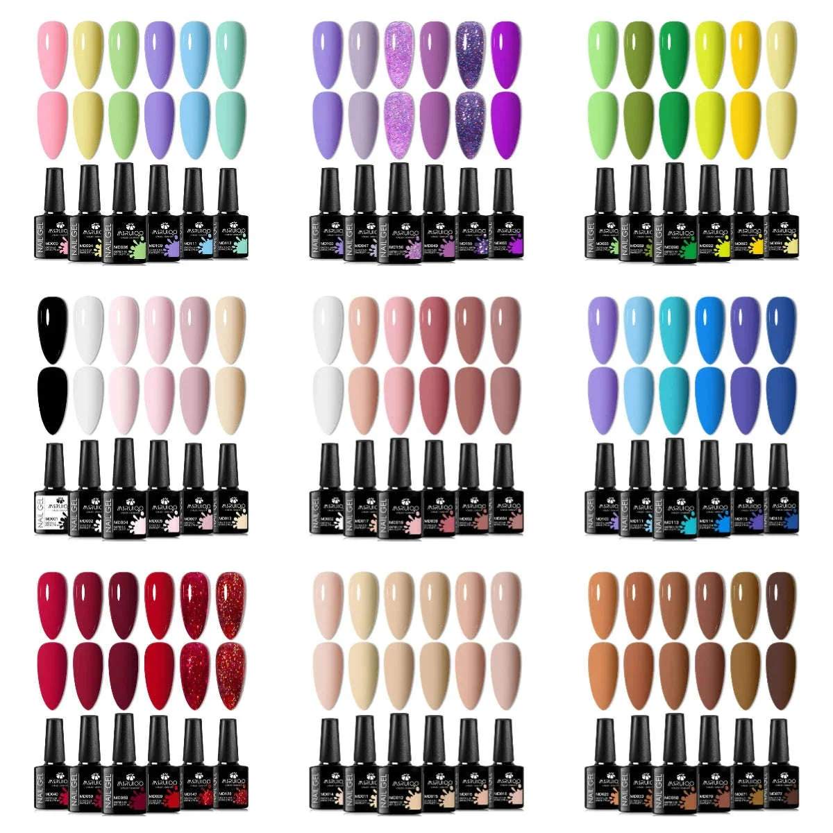6-Piece All-Season Gel Nail Polish Set for Lasting Color