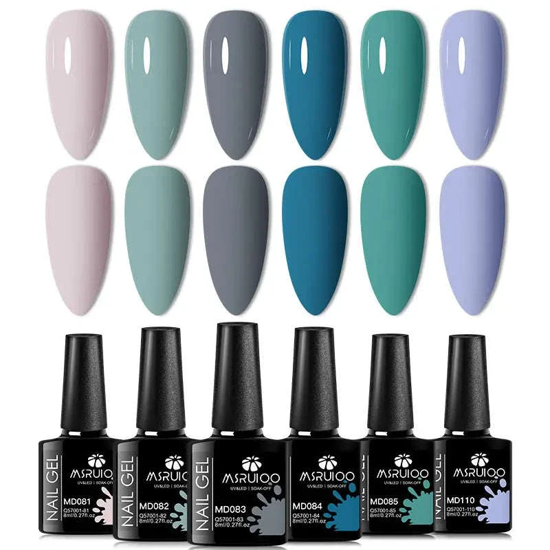 6-Piece All-Season Gel Nail Polish Set for Lasting Color - Image 10