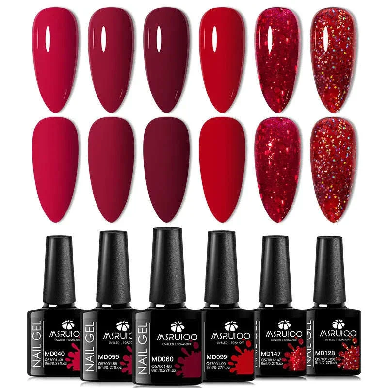 6-Piece All-Season Gel Nail Polish Set for Lasting Color - Image 11