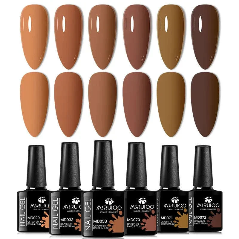 6-Piece All-Season Gel Nail Polish Set for Lasting Color - Image 12