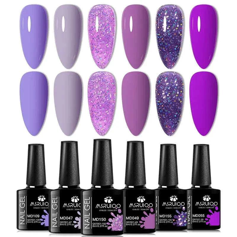 6-Piece All-Season Gel Nail Polish Set for Lasting Color - Image 15