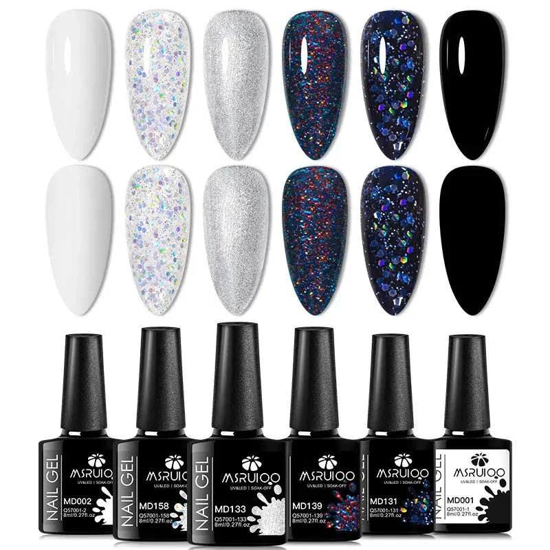6-Piece All-Season Gel Nail Polish Set for Lasting Color - Image 16