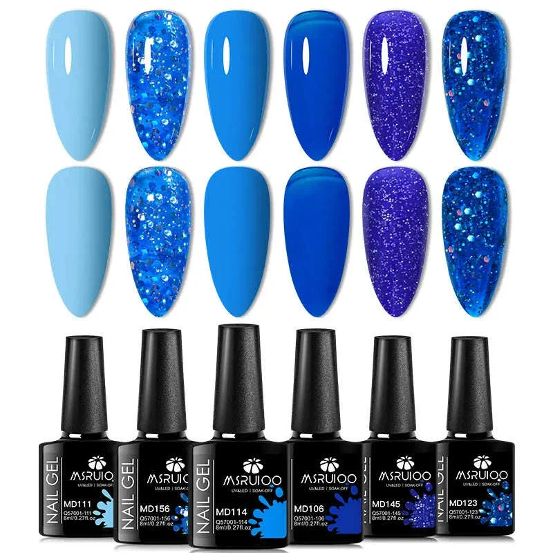 6-Piece All-Season Gel Nail Polish Set for Lasting Color - Image 18