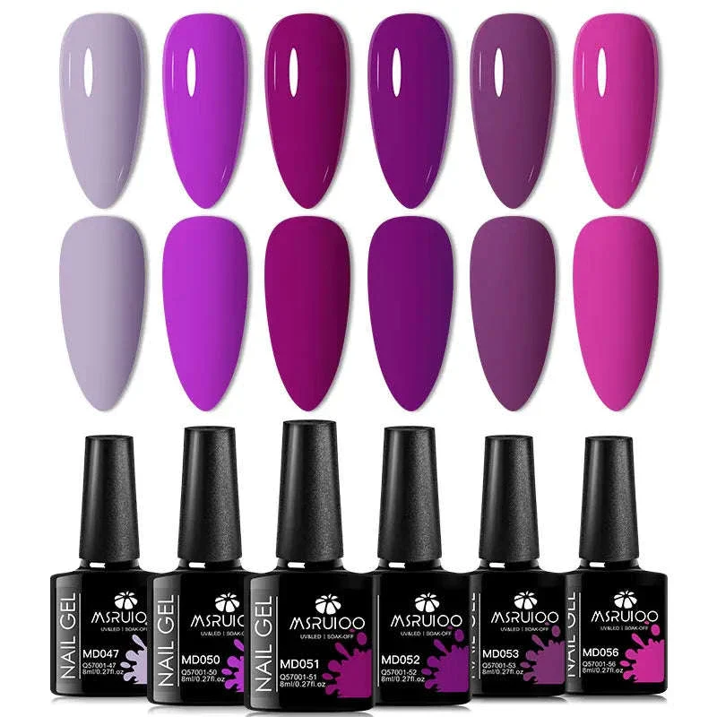 6-Piece All-Season Gel Nail Polish Set for Lasting Color - Image 20