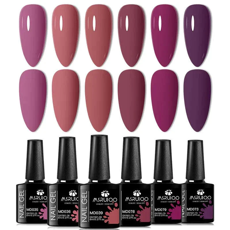 6-Piece All-Season Gel Nail Polish Set for Lasting Color - Image 21