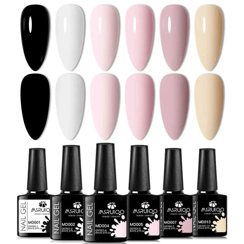6-Piece All-Season Gel Nail Polish Set for Lasting Color - Image 22