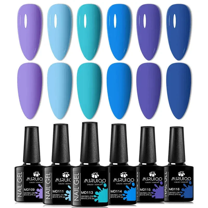 6-Piece All-Season Gel Nail Polish Set for Lasting Color - Image 26