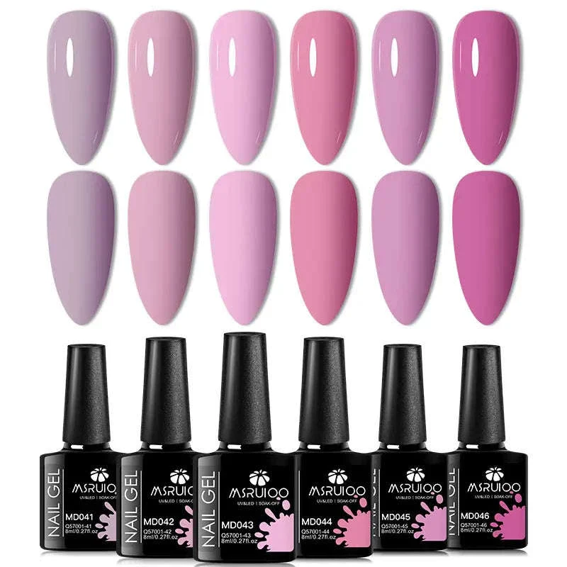 6-Piece All-Season Gel Nail Polish Set for Lasting Color - Image 27