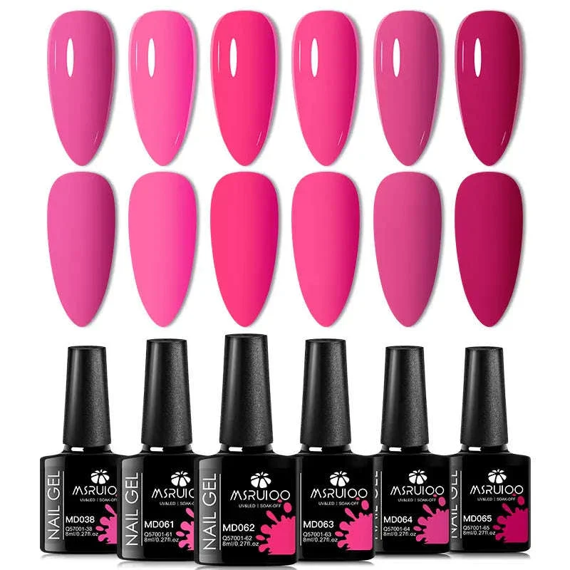6-Piece All-Season Gel Nail Polish Set for Lasting Color - Image 28