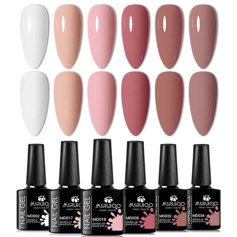 6-Piece All-Season Gel Nail Polish Set for Lasting Color - Image 30