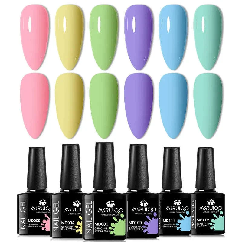 6-Piece All-Season Gel Nail Polish Set for Lasting Color - Image 7