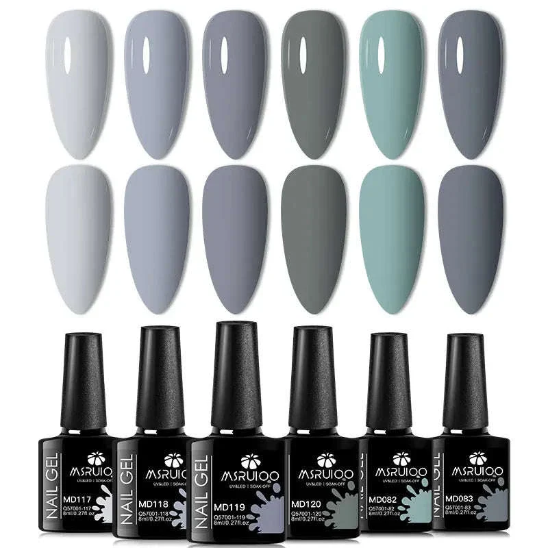 6-Piece All-Season Gel Nail Polish Set for Lasting Color - Image 8