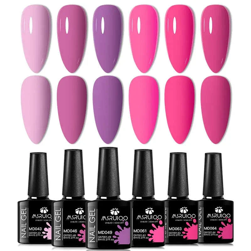 6-Piece All-Season Gel Nail Polish Set for Lasting Color - Image 9