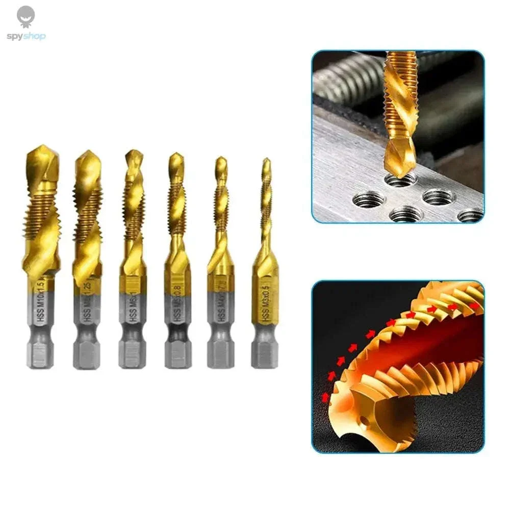 4341 Titanium Plated Tap Drill & Chamfer Tool Set - Image 6