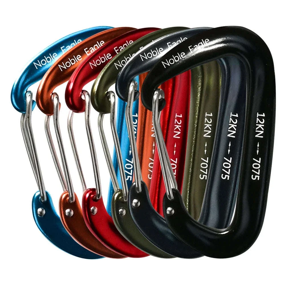 6-Piece 12kN Aluminum D-Ring Carabiner Set - Image 15