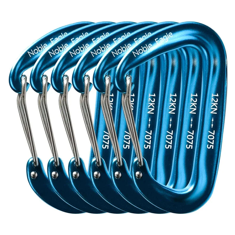 6-Piece 12kN Aluminum D-Ring Carabiner Set - Image 18
