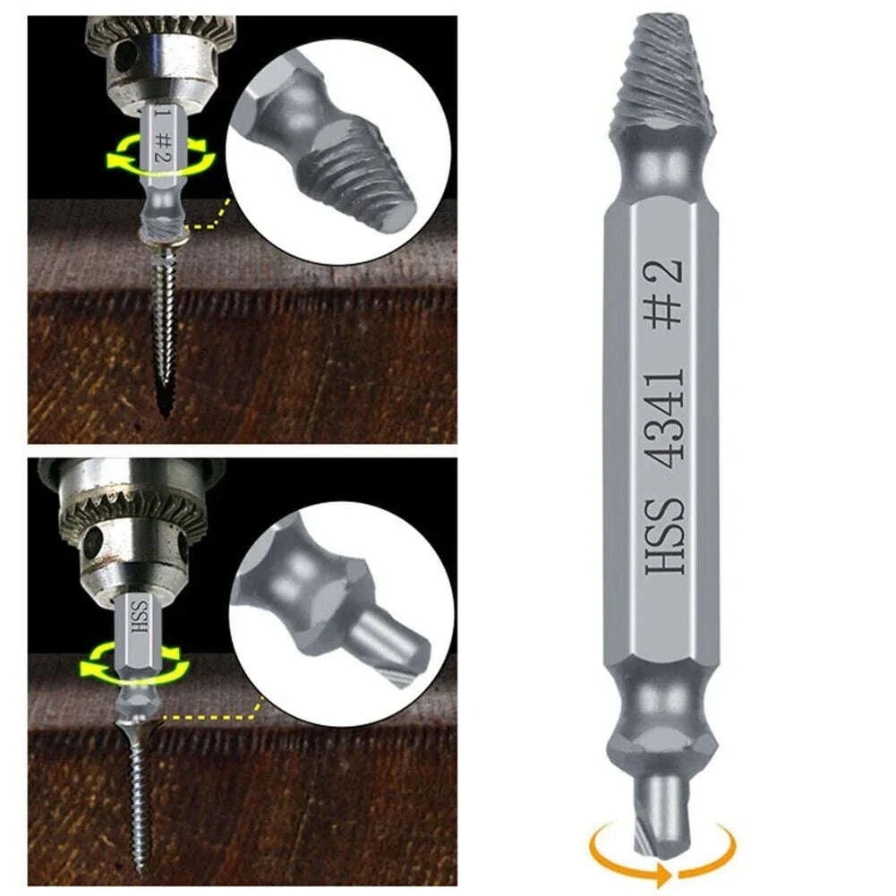 6-Piece Damaged Screw Extractor Set for Broken Bolts and Screws - Image 6