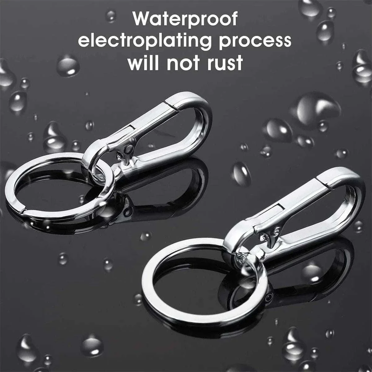 6-Piece Metal Carabiner Clip Keychain Set for Daily Carry - Image 5