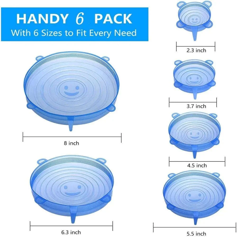 6-Piece Silicone Stretch Lid Set for Bowls and Microwave - Image 3