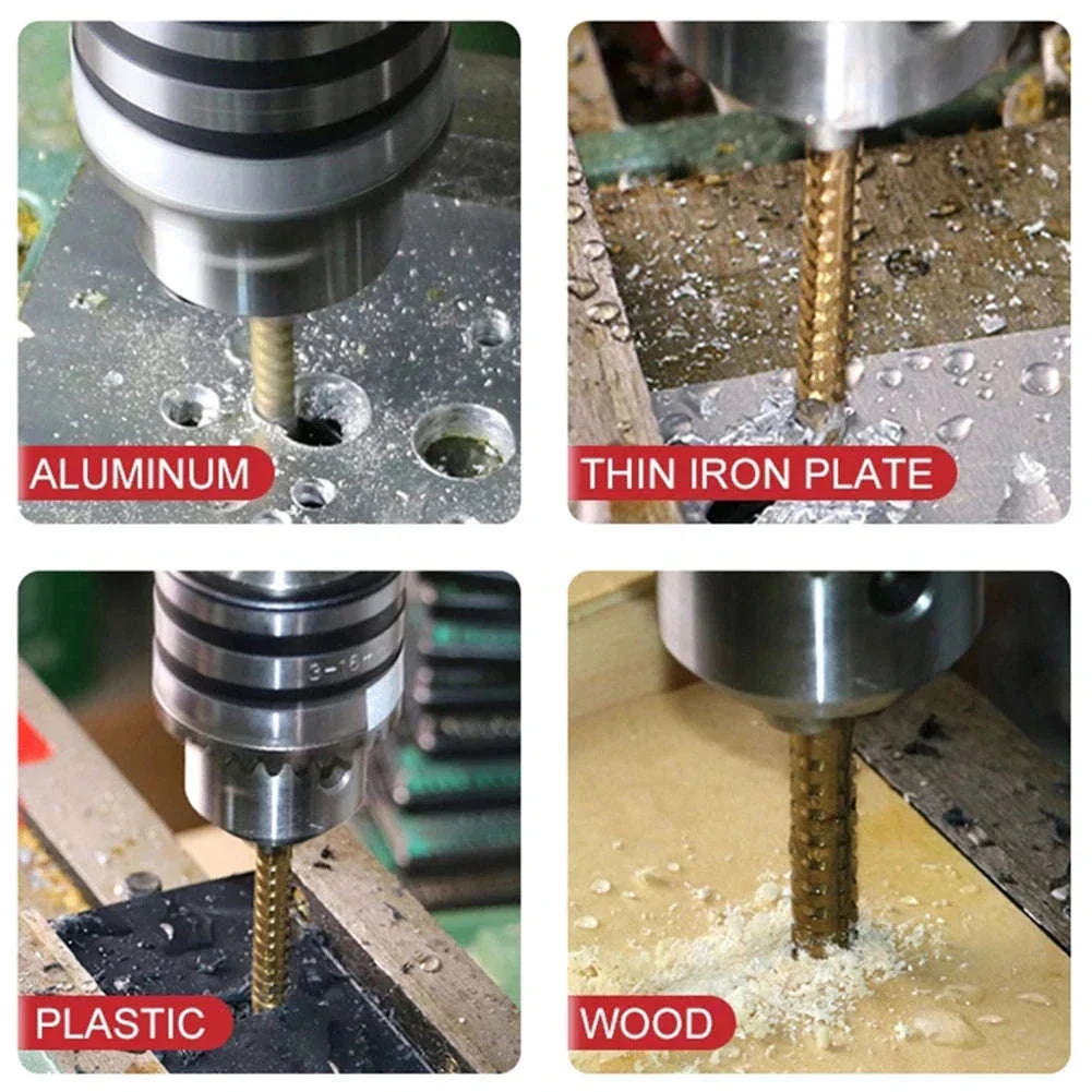 6-Piece Titanium Step & Saw Drill Bit Set for Clean Results - Image 6