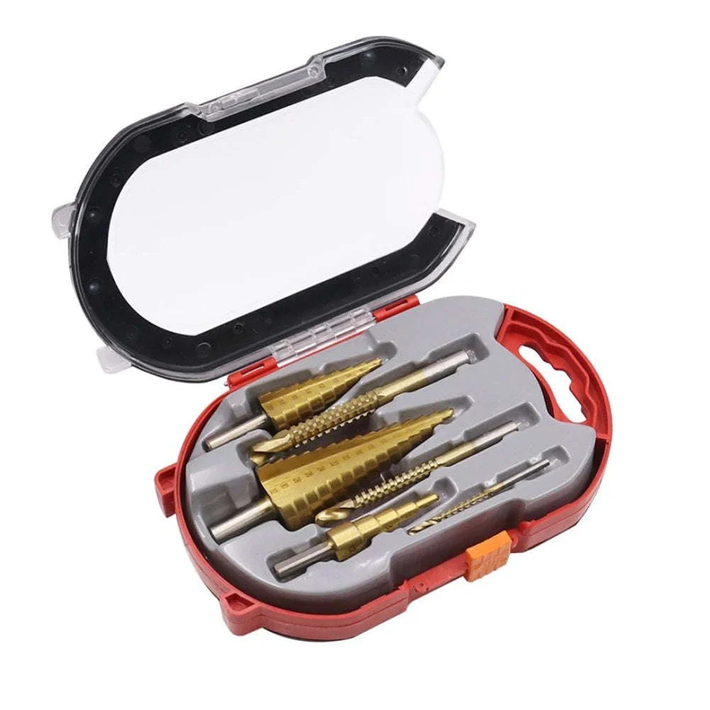 6-Piece Titanium Step & Saw Drill Bit Set for Clean Results - Image 8