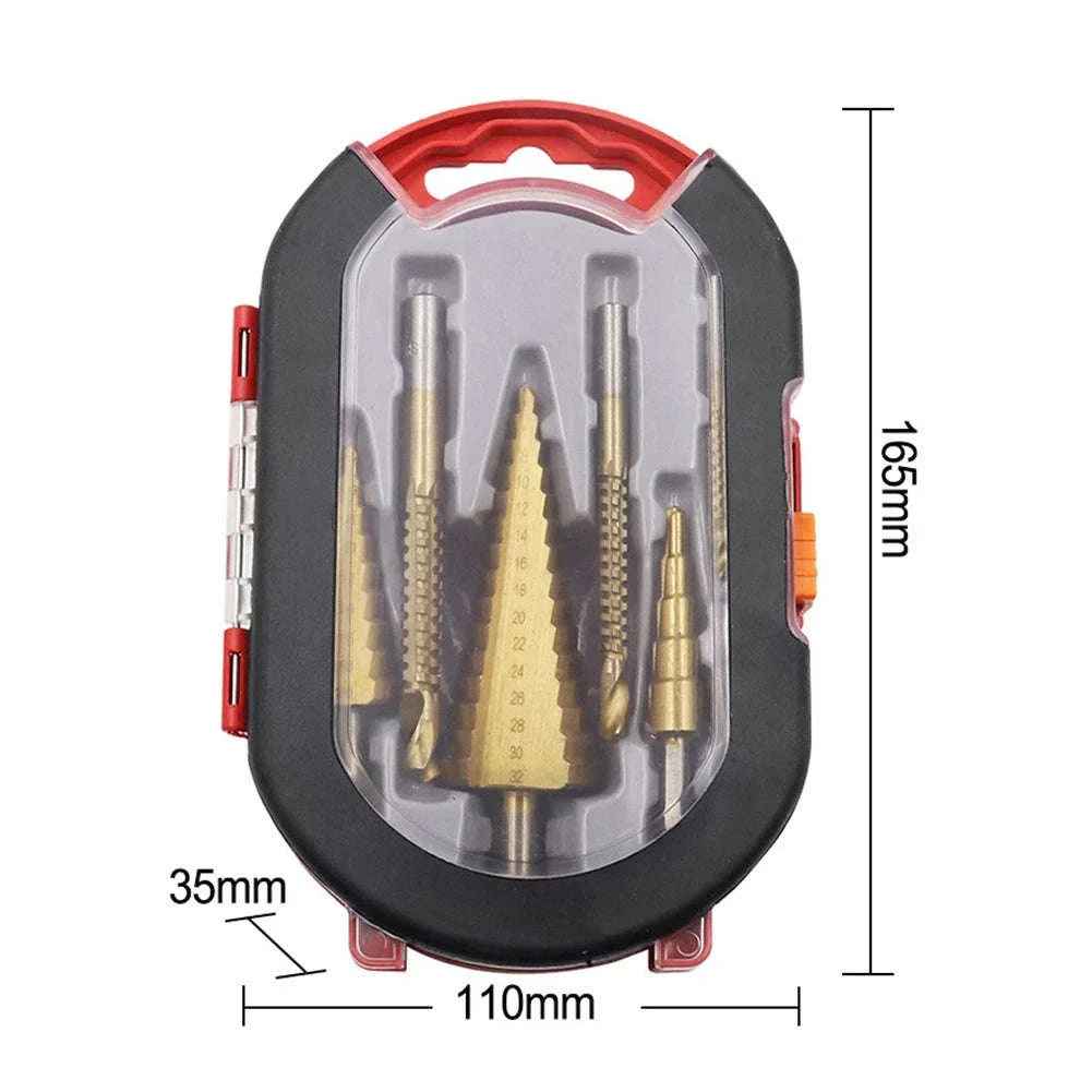 6-Piece Titanium Step & Saw Drill Bit Set for Clean Results - Image 9